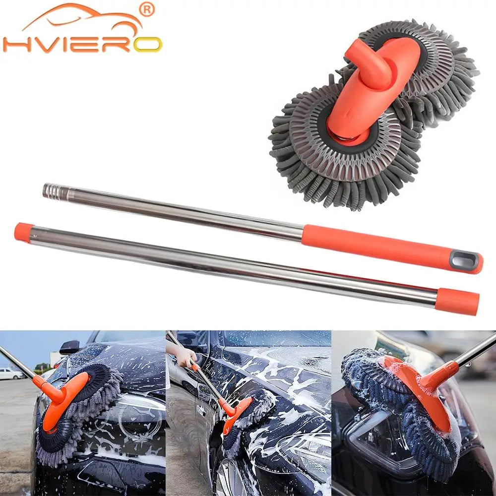 Kit de Nettoyage Auto 5-en-1 – Brosse & Microfibre Polyvalentes