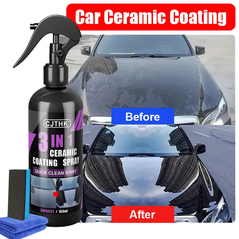 Nano Revêtement Céramique 3-en-1 – Brillance & Protection Hydrophobe