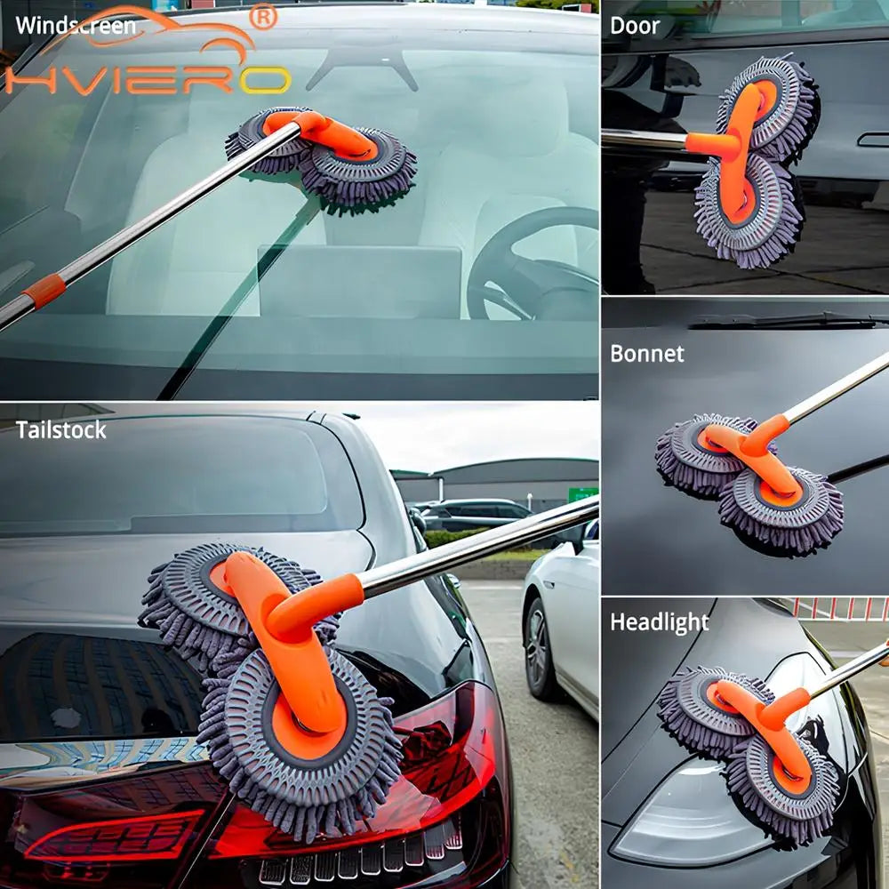 Kit de Nettoyage Auto 5-en-1 – Brosse & Microfibre Polyvalentes