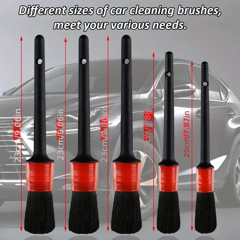 Kit de Brosses de Détail Auto – Nettoyage Intérieur/extérieur Complet
